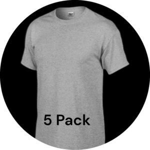 Gildan 5Pack ! DryBlend Light Gray New (5 Pack) Blank New T-Shirt’s XL